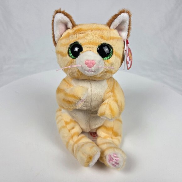 2023 TY Beanie Baby (Beanie Bellies) - MANGO the Gold Striped Cat (6 Inch) NWT - Picture 1 of 9
